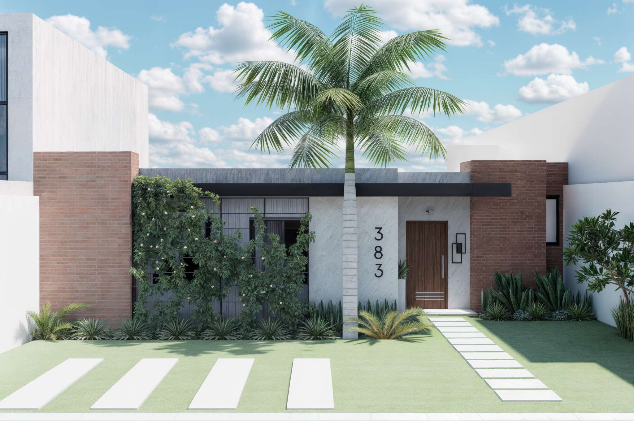Vivienda moderna vinculada al programa Che Róga Porã